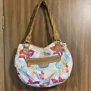 Source Unknown Multicolor Floral Shoulder Bag